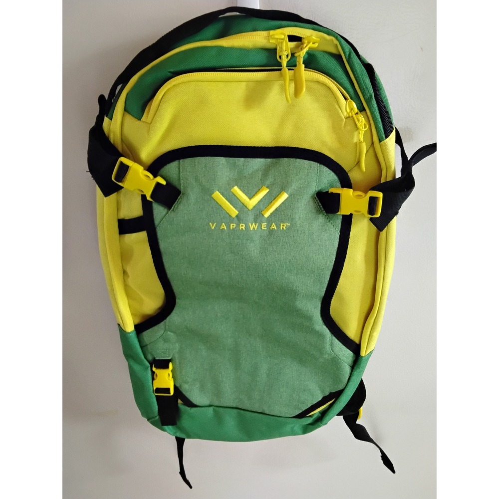 Vaprwear Tech Chamber Backpack Green Yellow‎ Festival Travel Gear Bag